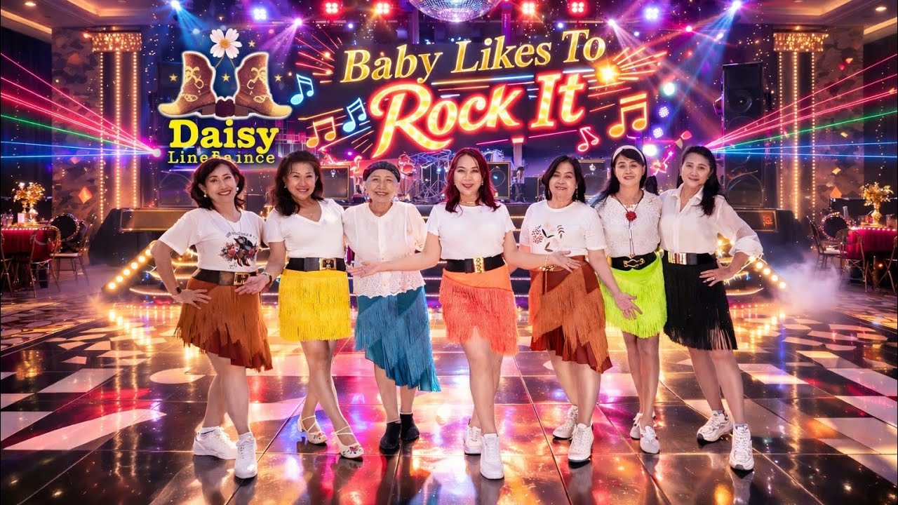 Baby Likes to Rock It Line Dance/ Demo by Daisy & Seniorita LD