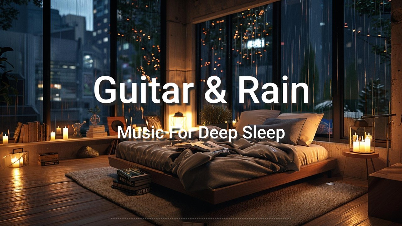 Deep Sleep Music with Guitar & Rain Sounds | Calm Your Mind Tonight