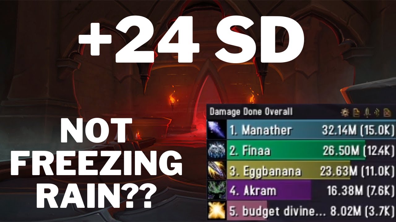 Splitting ice in Sanguine Depths?!? 15k Overall +24 SD Night Fae Frost Mage High Mythic+ POV