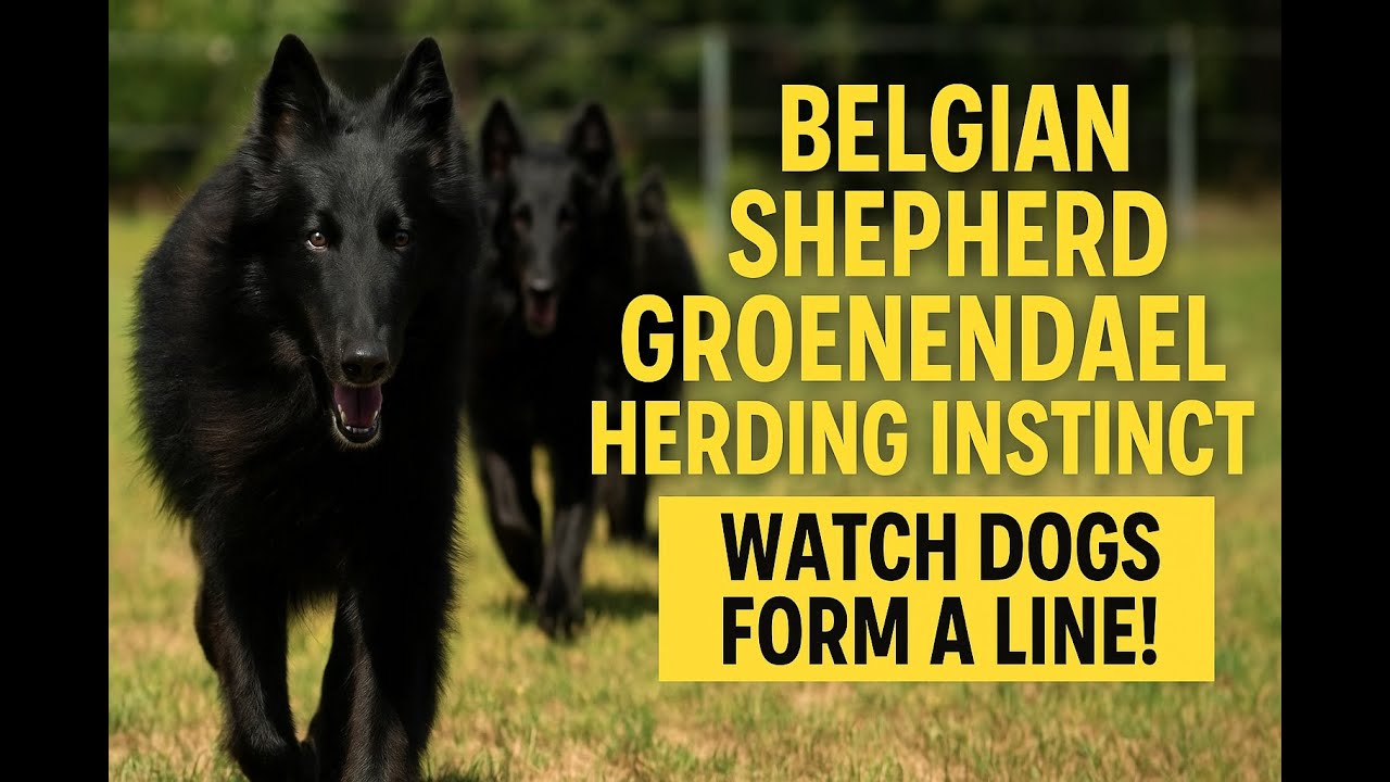 Belgian Shepherd Groenendael Herding Instinct &ndash; Watch Dogs Form a Line!