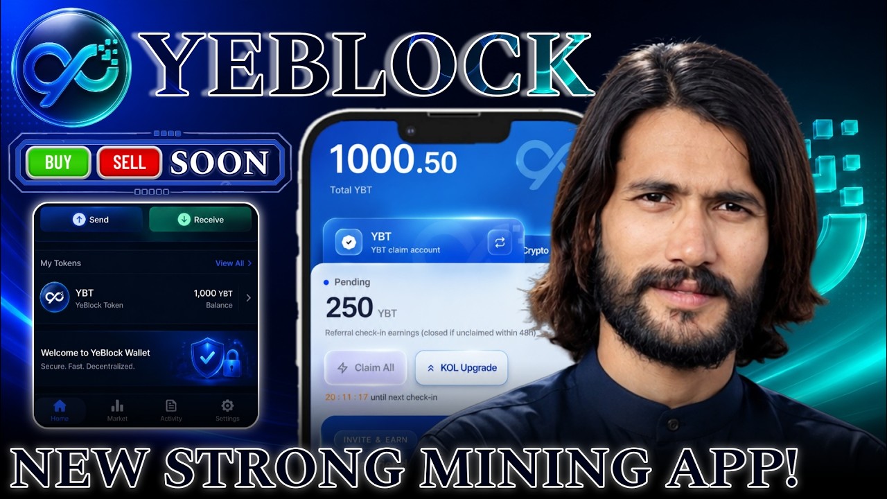 YeBlock New Mining App : Check-In Every 24 Hours | YeBlock P2P Soon | Best Free Crypto Mining App