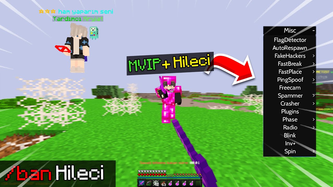 HİLE ADAMLA VS ATARKEN BANLANDI! Survival Ametist -minecraft craftrise
