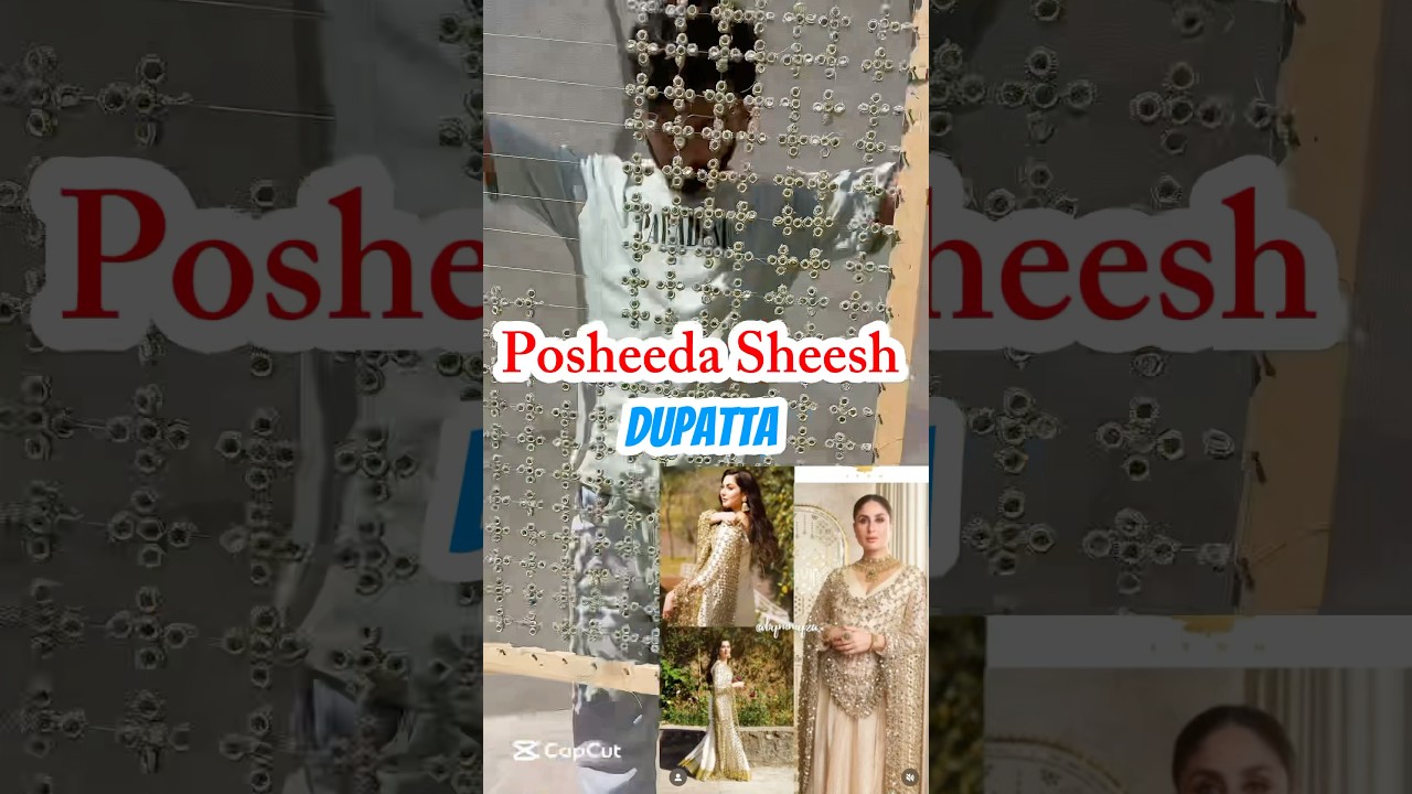 Posheeda sheesh dupatta from scratch #dress #dupatta #sheesh #handmade