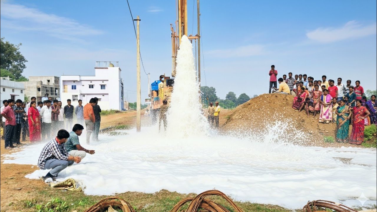Borewell Drilling - 210 फीट में खतरनाक पानी | 10 HP मोटर | Coconut water checking Method | Borewells