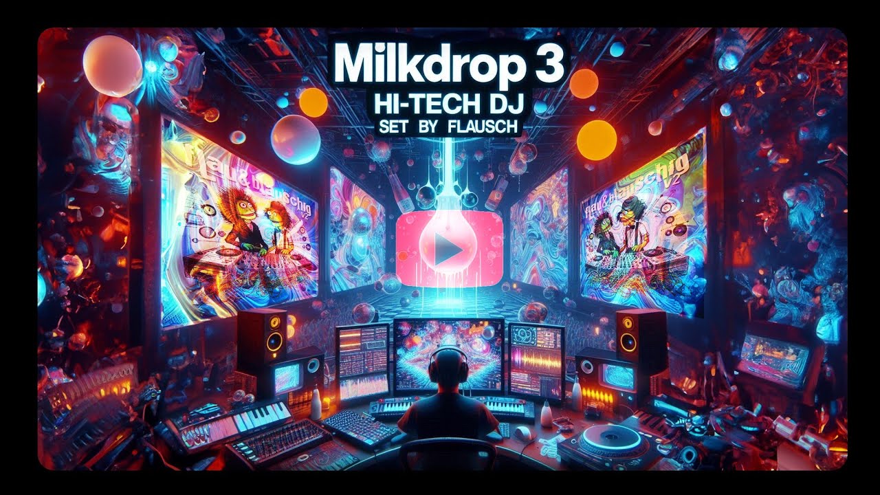 milkdrop 3 visuals - fLausch 1/2 dj set @ fLau & blauschig 14.01.24