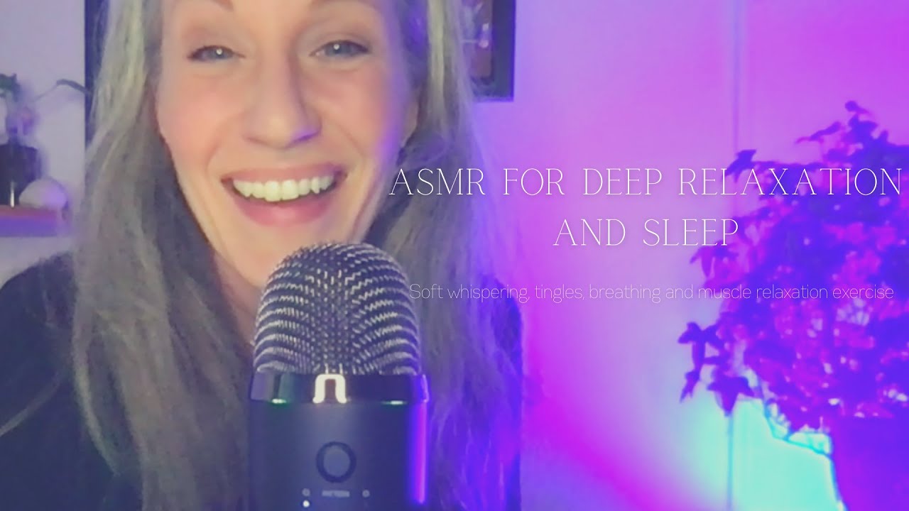 ASMR relaxation and sleep - soft whispering, tingles, muscle relaxation  SD 480p
