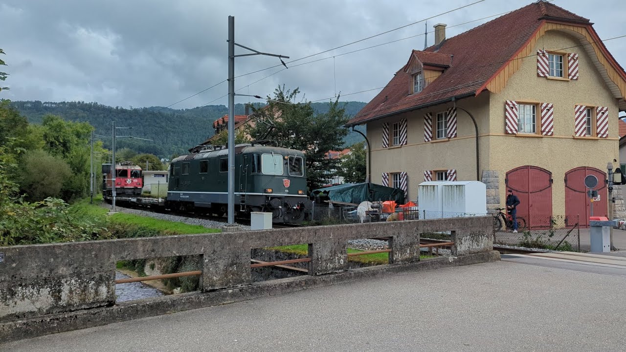 60 Jahre RE 4/4 fest in Balsthal mit Lok die Gassi gefahren wird.