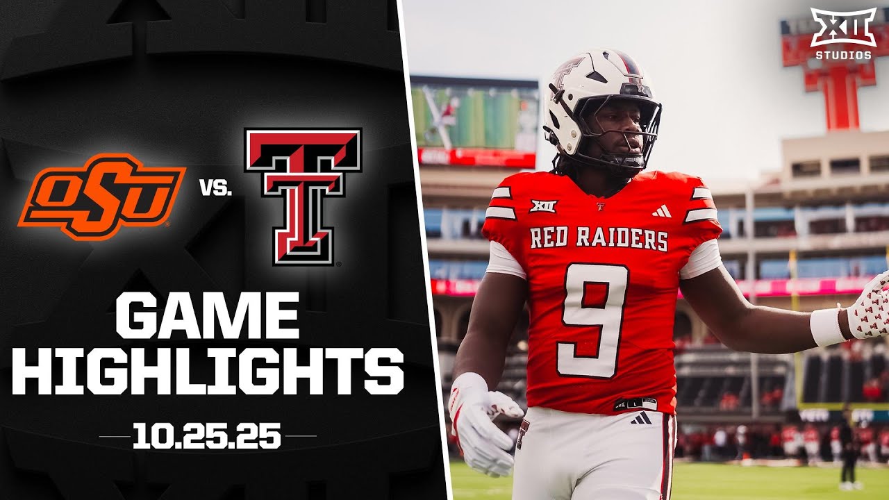 Oklahoma State vs. #14 Texas Tech Game Highlights | 2025 Big 12 Football