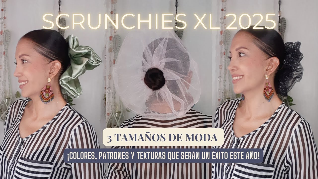 Scrunchies XL en 3 Estilos: Las Tendencias Más Impactantes de 2025