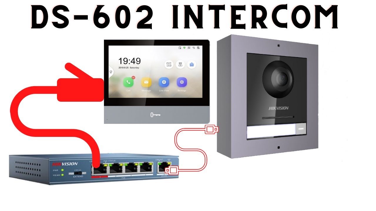 Распаковка и подключение видеодомофона Hikvision KIS-602