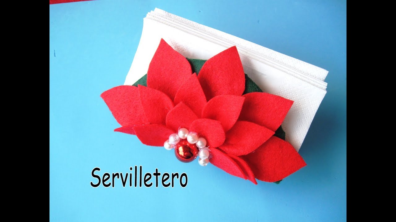 DIY - Como hacer un servilletero de flor de pascua  - How to Make an Easter Flower Napkin Holder