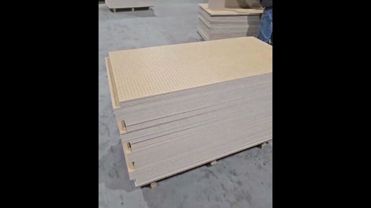 Sound-absorbing board drilling machine processing videoWallboard drilling machine 