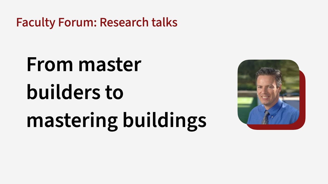Martin Fischer: From master builders to mastering buildings