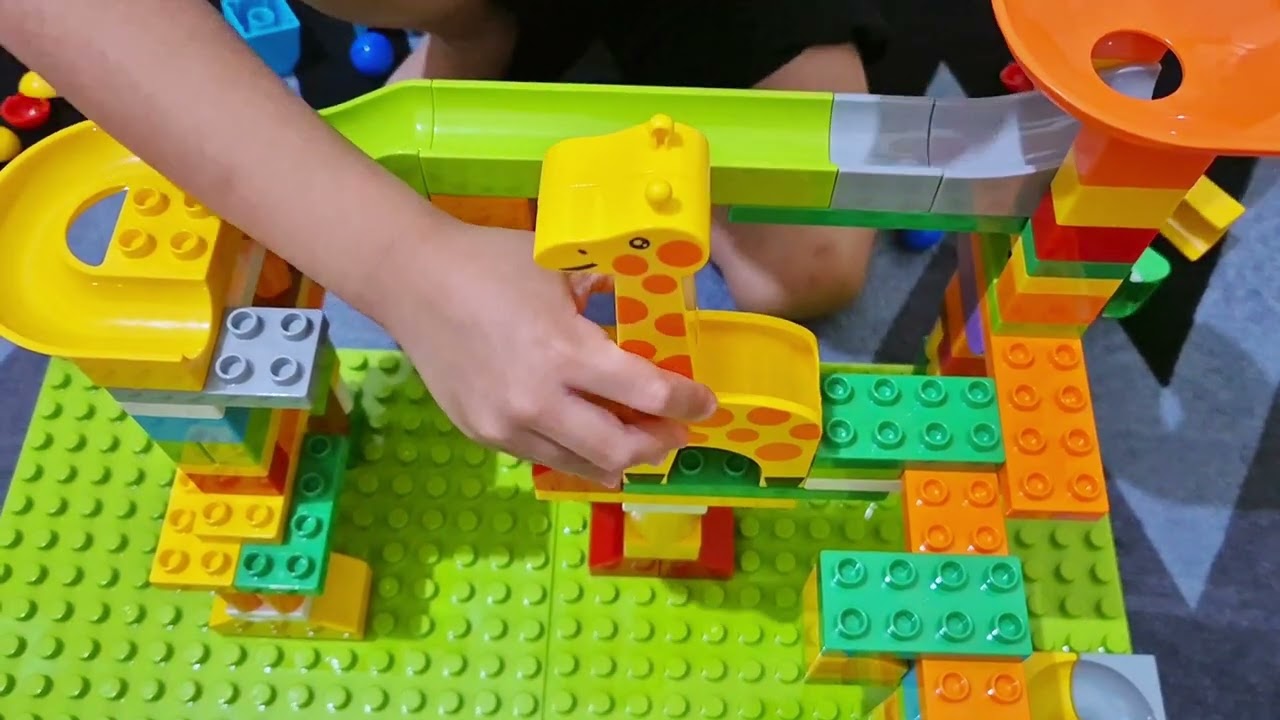 UNBOXING MAINAN BUILDING SLIDE BLOCK | MARBLE RUN RACE MIRIP LEGO