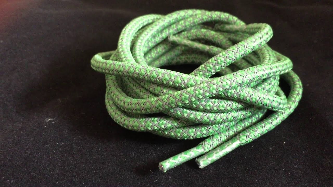 A Closer Look - 3M Reflective Rope Forest Green Shoelaces by Slickieslace
