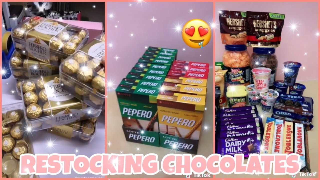 PART 3: Grocery + Restock CHOCOLATES 🍫 ft. Chocolate Bars, chips and snacks 💕 Tiktok Compilation