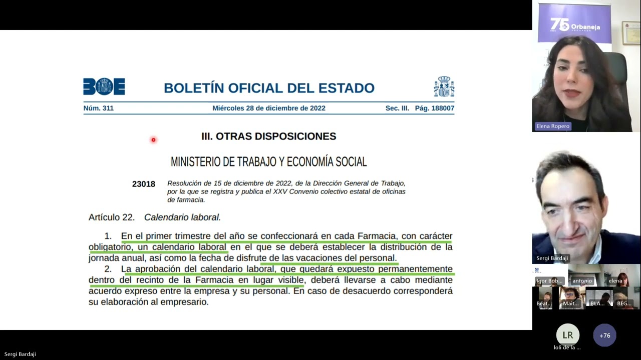 Webinar. Guía práctica para diseñar el calendario laboral de la farmacia 2025.