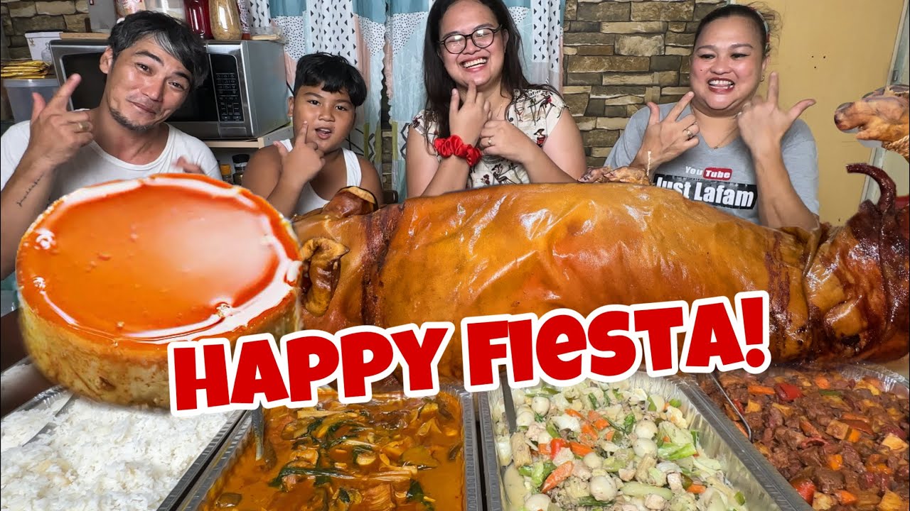 LECHON DE LECHE + FIESTA FOOD MUKBANG WITH JUST LAFAM!