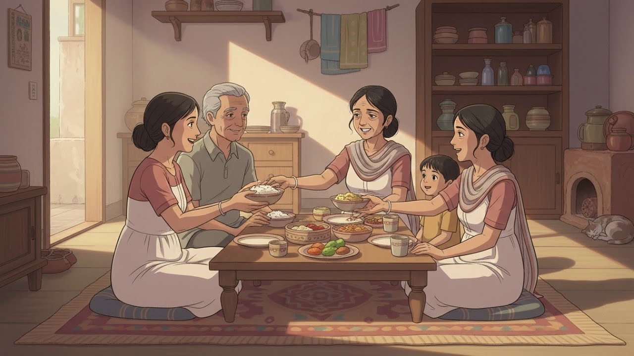A Quiet Talk with Father After Dinner | Family Warmth, Slow Night | Ghibli Family| Ghibli-Style ASMR
