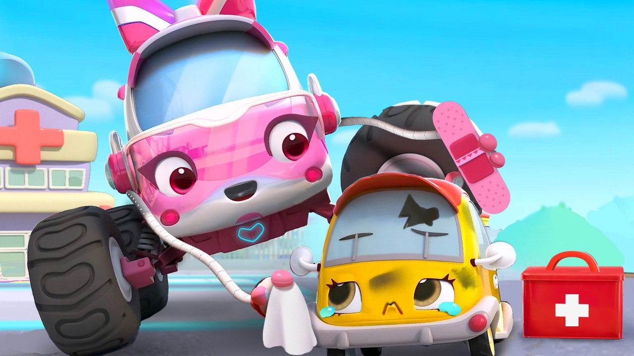 Nee-naw nee-naw, Super Ambulance | Street Vehicle | Nursery Rhyme & Kids Song | BabyBus - Cars World