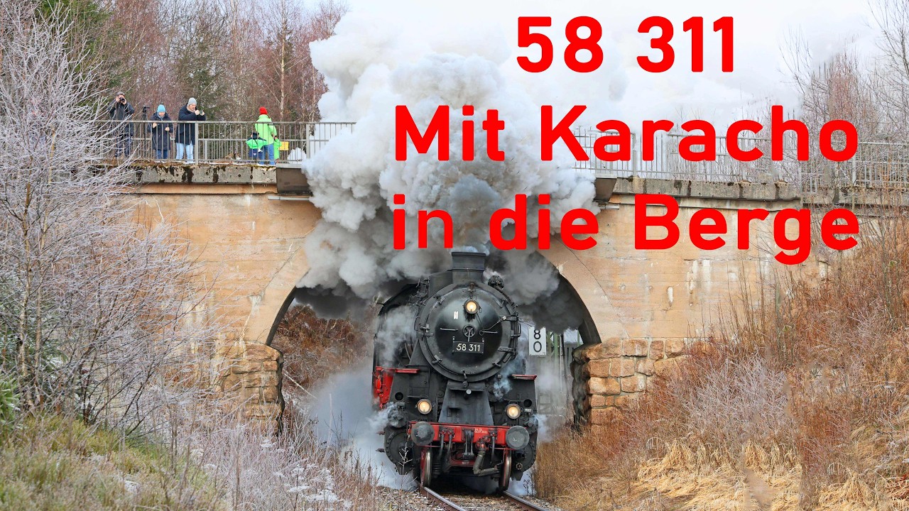 Mit Karacho in die Berge: Karlsruher Dampflokstar 58 311 im Hochschwarzwald