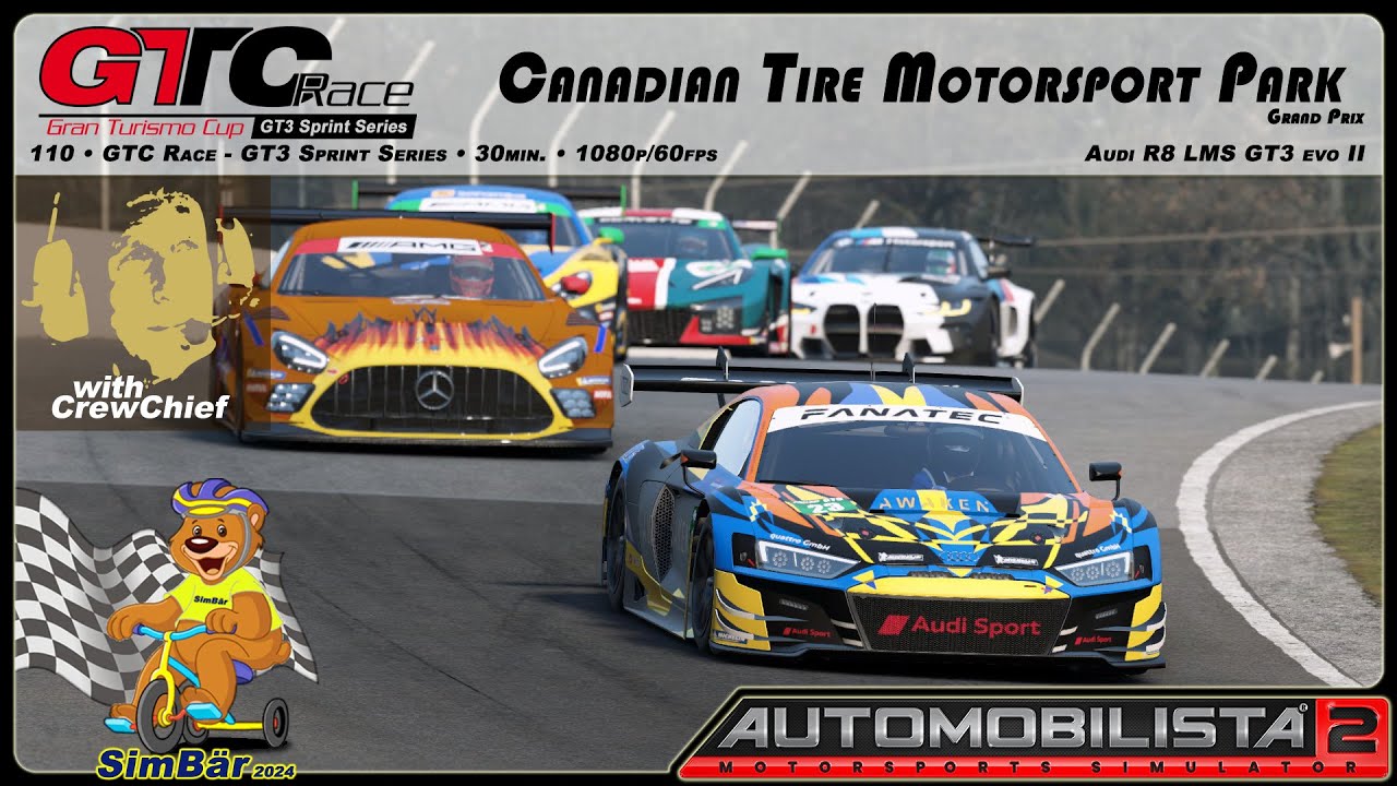 AMS2 110 • Canadian Tire Motorsport Park • GTC Race - GT3 Sprint • 30min. • TripleScreen 1080p/60fps