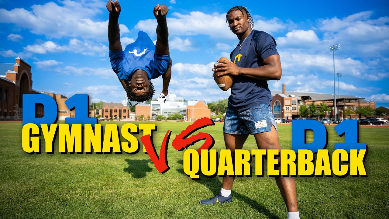 D1vsD1: Athletes Sports Swap! Gymnast vs Football QB
