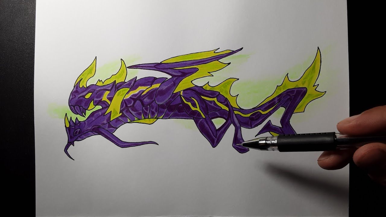 How to draw M1014 Dragon Evolution cách vẽ M1014 - Free Fire