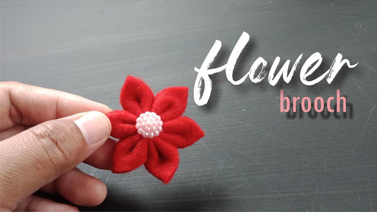 Cara Membuat Bros dari kain Flanel - ghaza art - DIY