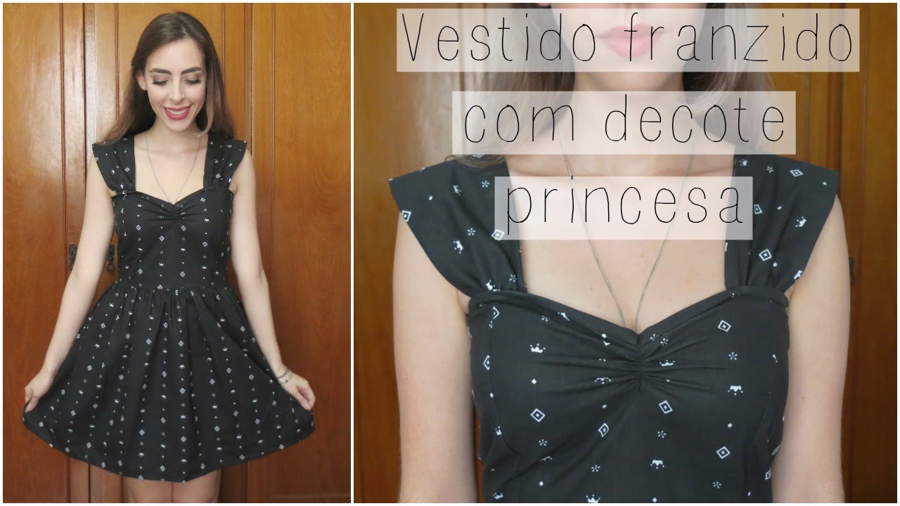 ✄ Vestido com decote princesa | Modelagem e costura |