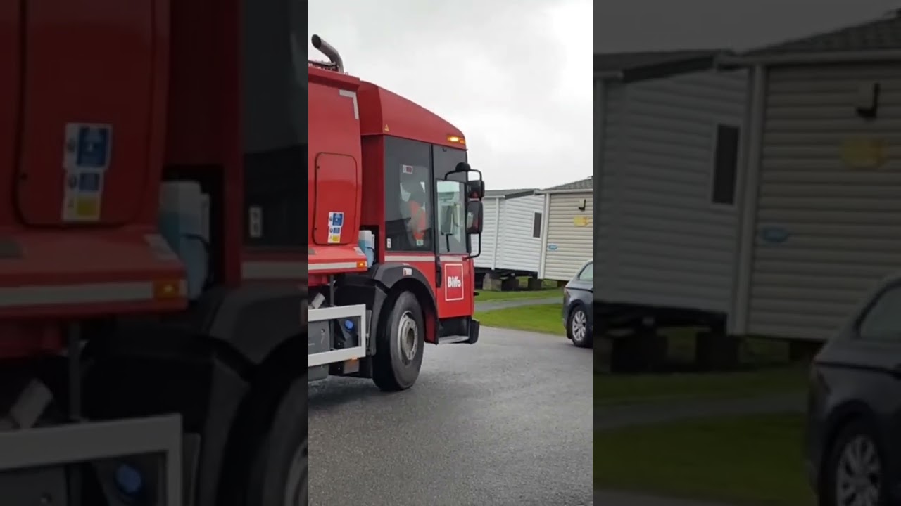 Brand New Biffa Bin Lorry Driving Off In Cornwall