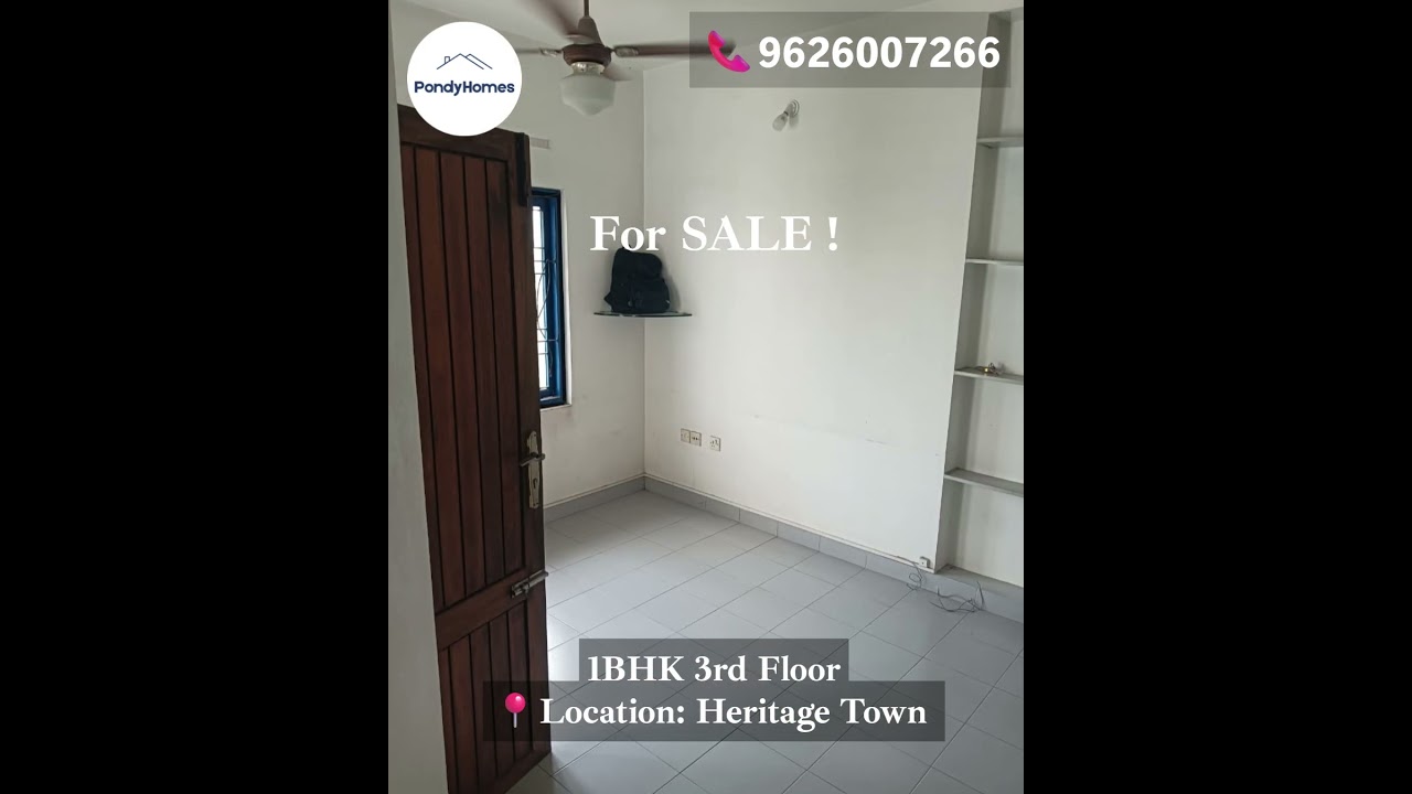 SALE - 1BHK in Heritage Town | Pondyhomes 