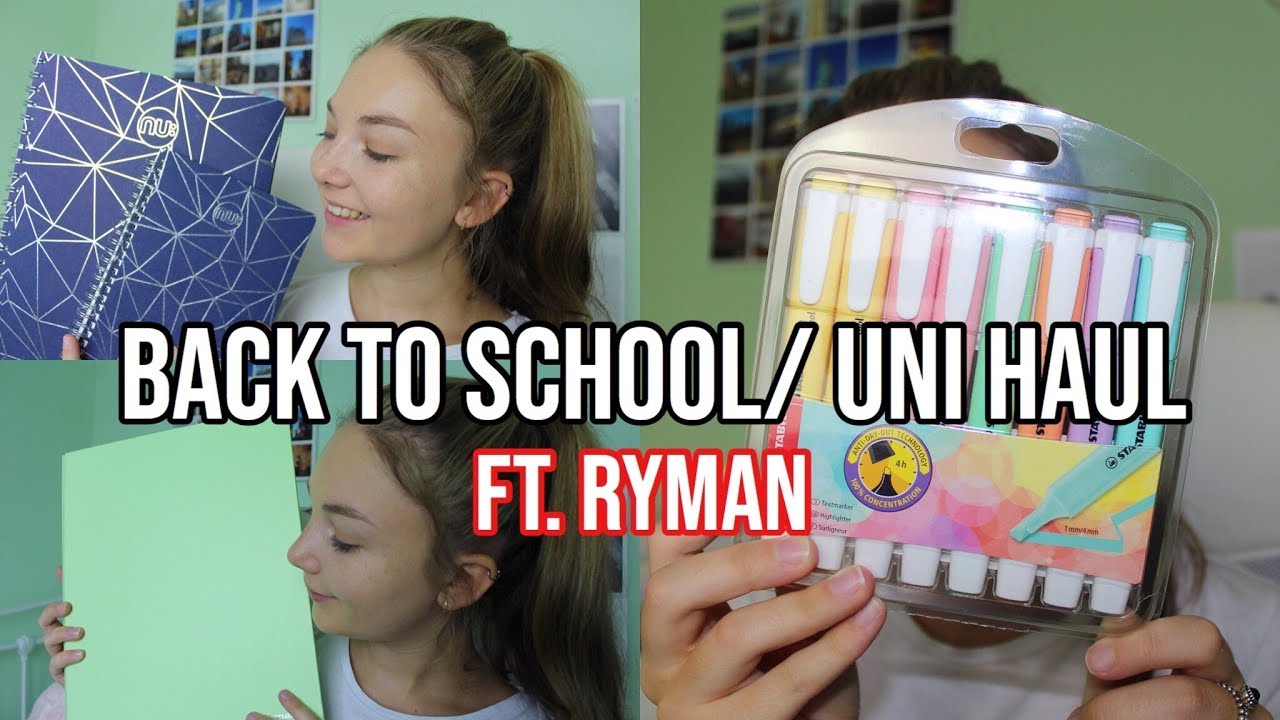 RYMAN BACK TO SCHOOL AND UNI STATIONERY HAUL AD|Sophia