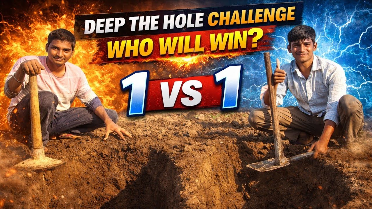 Deep the hole challenge who will win 💪 