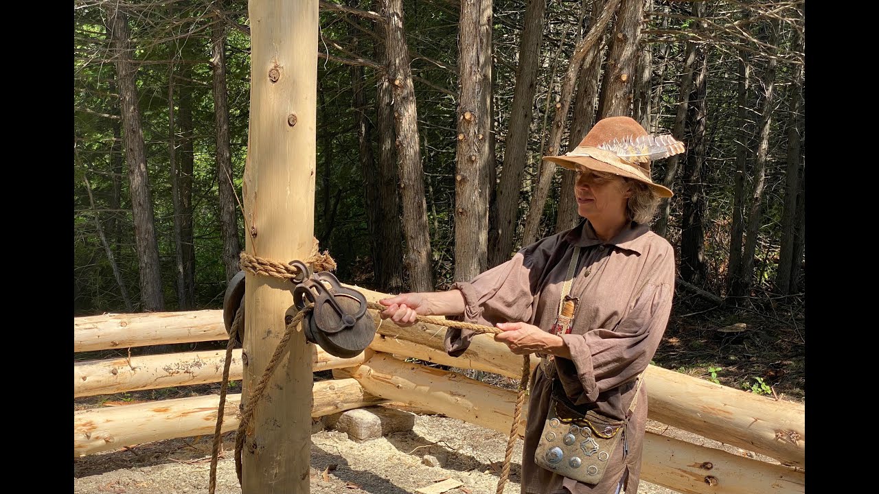 Raising logs: 19'th Century Blacksmith Shop | LOG CABIN | DIY | PIONEER | SELF RELIANCE | BELLOWS