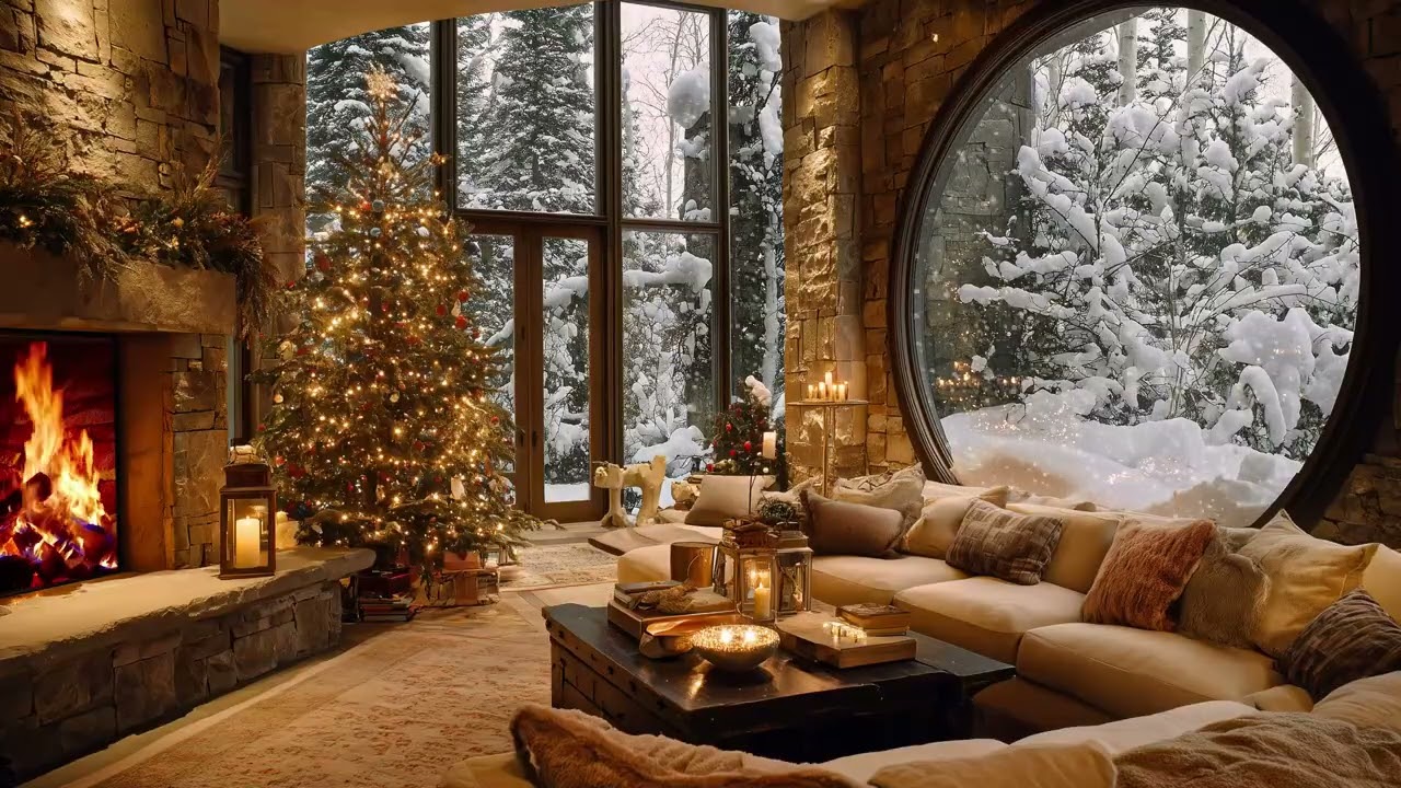 Winter Piano Fireplace Moody Piano Music Crackling Fire Cozy Nights Bliss