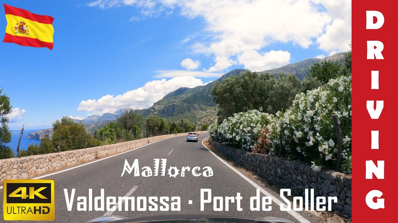 Driving in Mallorca 1: From Valldemossa to Port de Soller | 4K 60fps