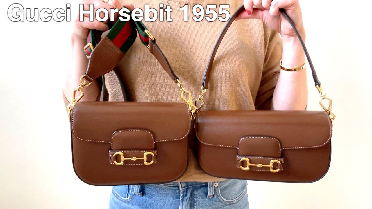 Gucci Horsebit 1955 Small Shoulder Bag vs Mini Bag Brown Review, Comparison, What Fits, Mod Shots