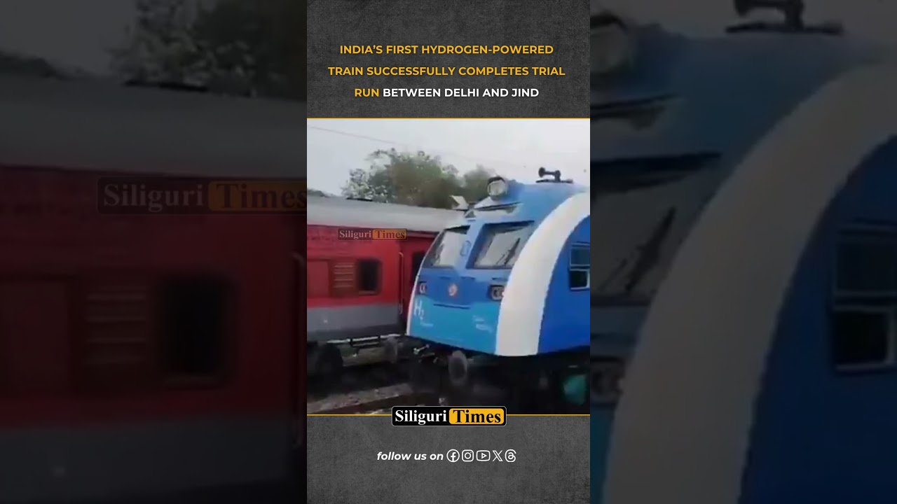 India&rsquo;s first hydrogen-powered train successfully completes trial run between Delhi and Jind