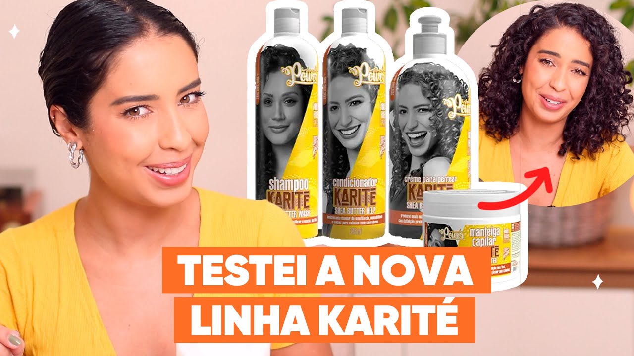 TESTEI A NOVA LINHA KARITÉ DA SOUL POWER NO MEU CABELO CACHEADO | JULIANA LOUISE