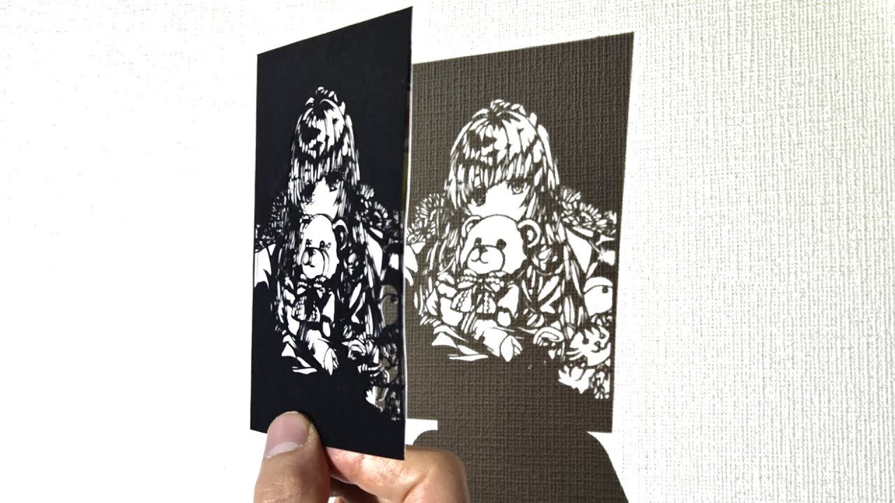 【ASMR】＜切り絵作業配信＞お隣りの天使様の椎名真昼の切り絵制作。サクサク音を堪能してね。＃イラストメイキング＃かわいい