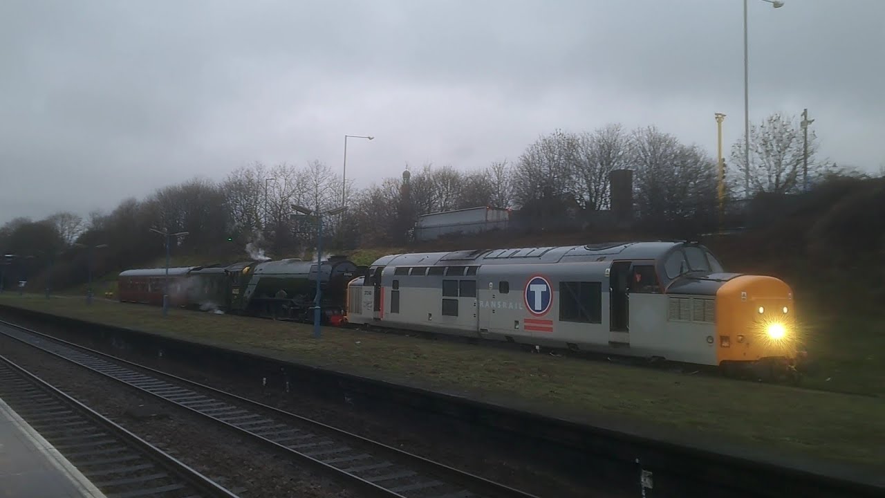 37240 & 60103 Flying Scotsman head into Tyseley Steam Trust at Small Heath Station 12/02/2026