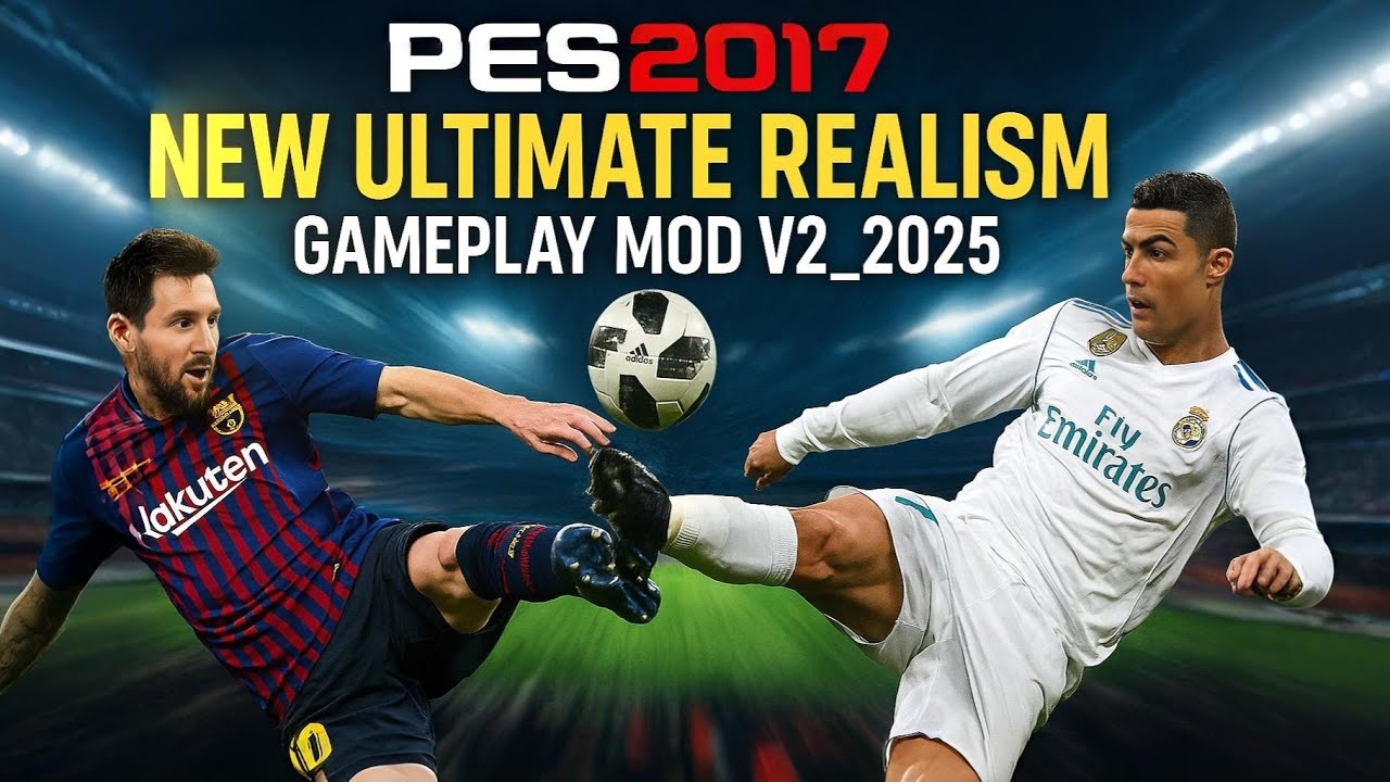 PES 2017🔥НОВЫЙ ГЕЙМПЛЕЙ-МОД ULTIMATE REALISM V2 2025