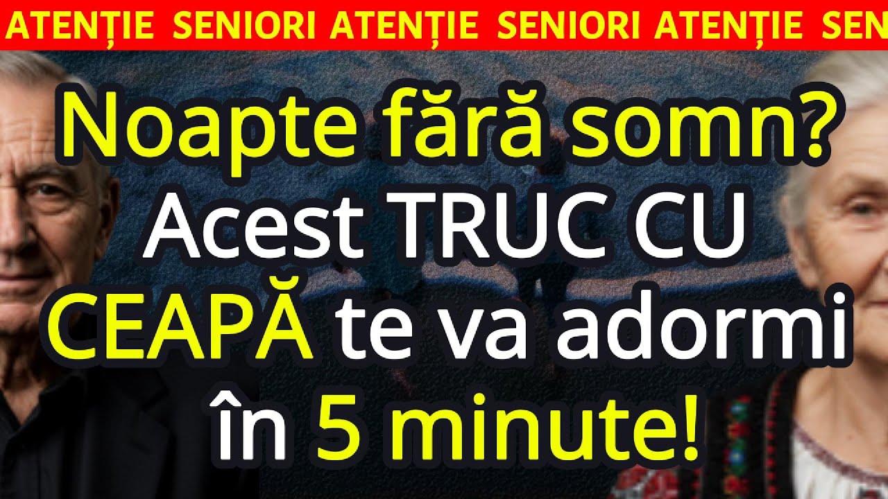 💤 SENIORI: Doctorii sunt ȘOCAȚI! CEAPĂ folosită astfel aduce un somn perfect!