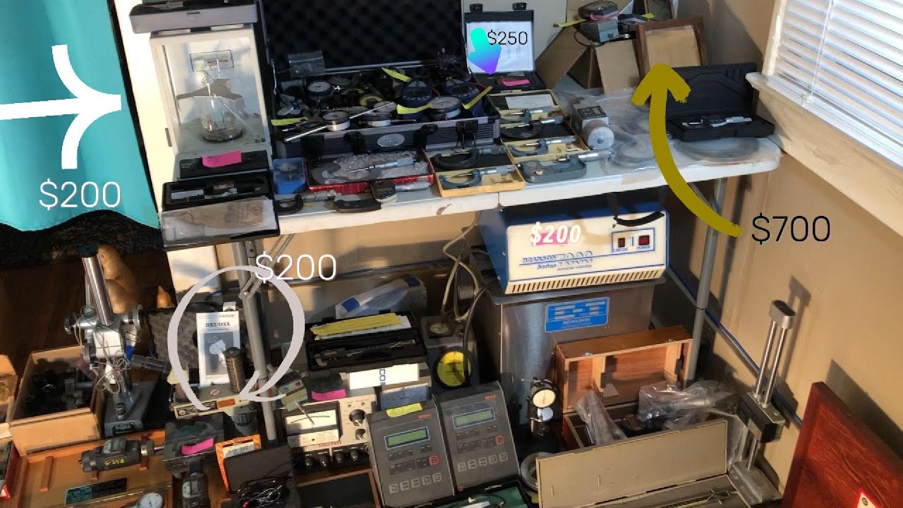 Buying a $10,000 lot of precision gauges calipers and machining tools from a private party sale