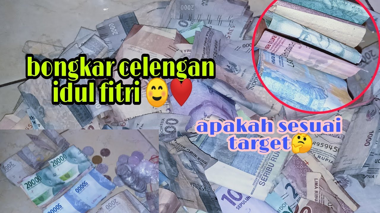 bongkar celengan idul fitri || nabung receh yg menyenangkan