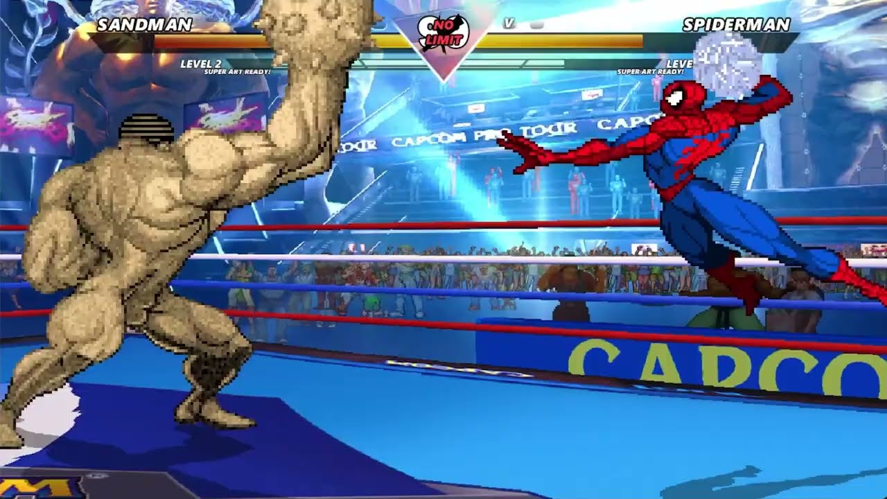 SANDMAN VS SPIDERMAN | MARVEL VS CAPCOM MUGEN