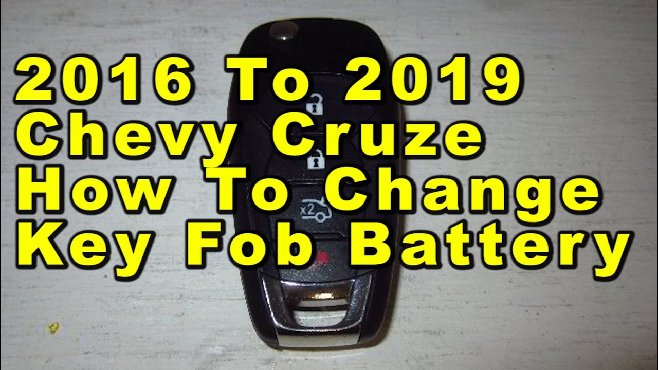 Chevrolet Cruze How To Change Key Fob Battery 2016 2017 2018 2019 2nd Gen With Part Number