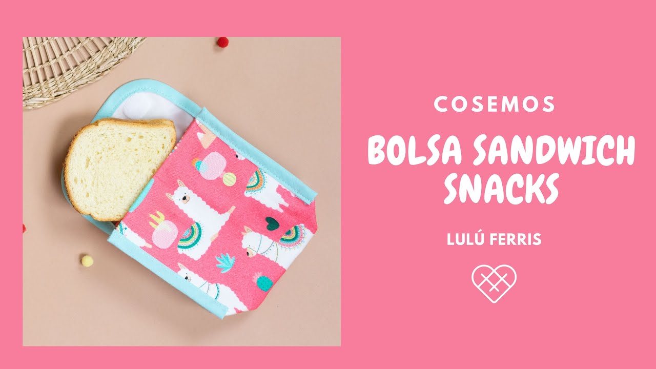 Tutorial costura #136 : Bolsa para sandwich / snacks reutilizable ¡muy fácil!