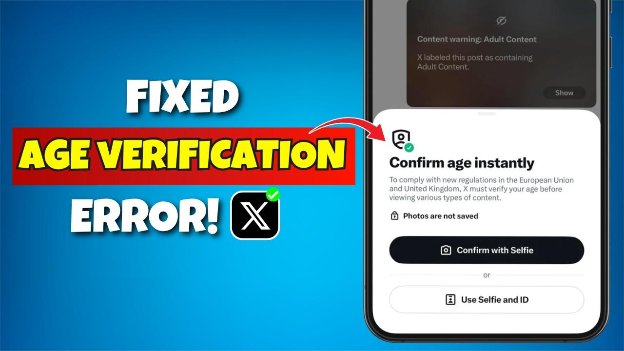How to Fix Twitter (X) Age Verification Problem - Remove 